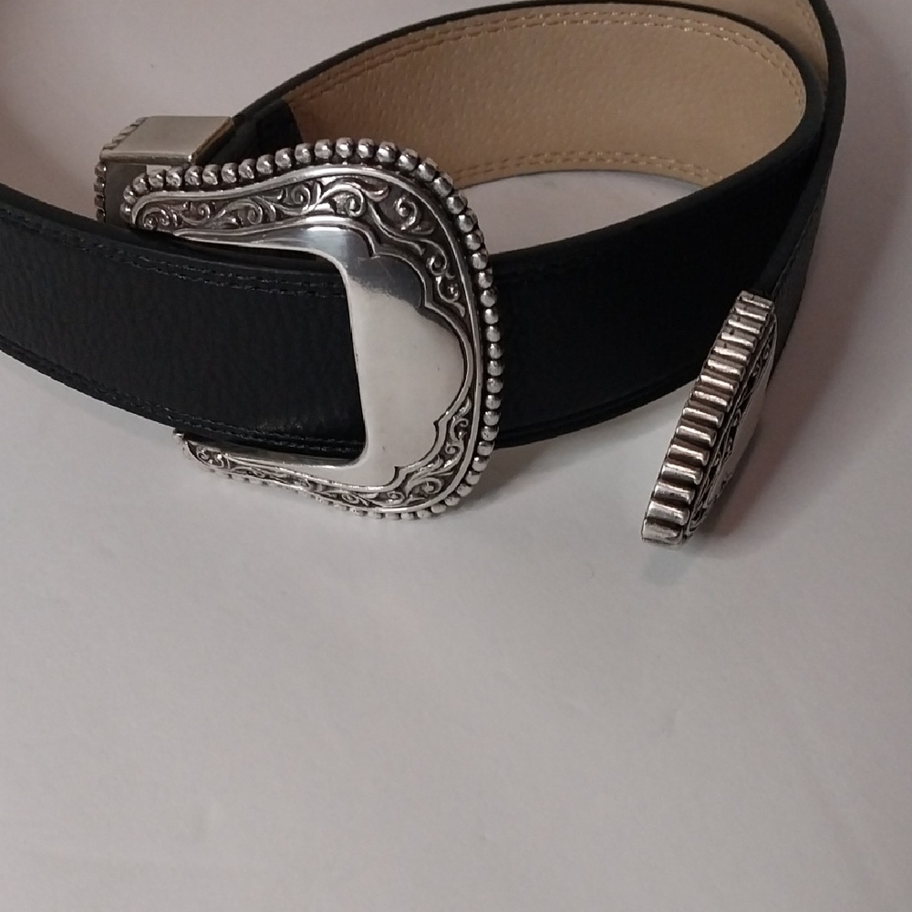 Brighton Black and Silver Women's Belt